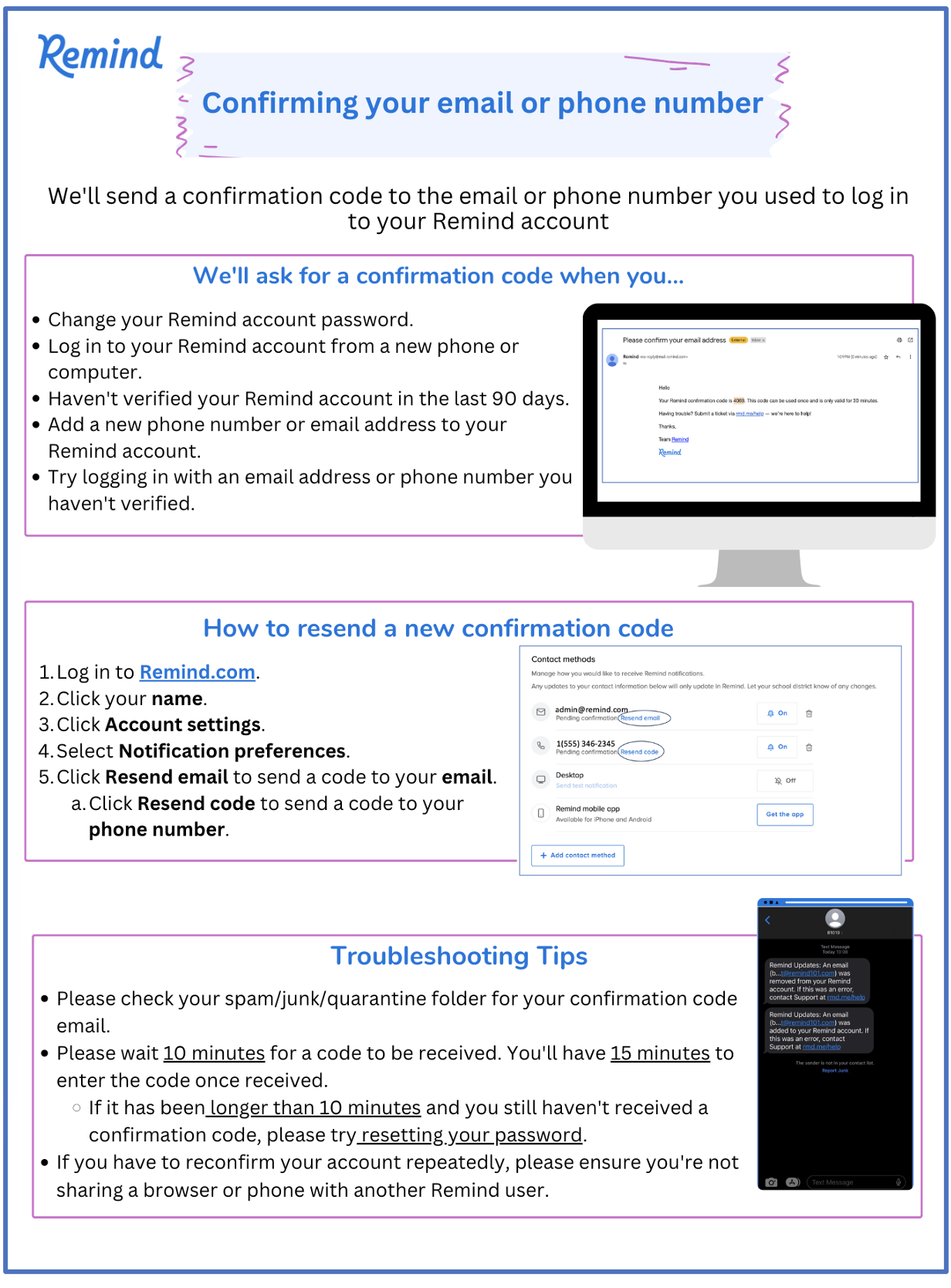 Confirming your email or phone number – Help Center