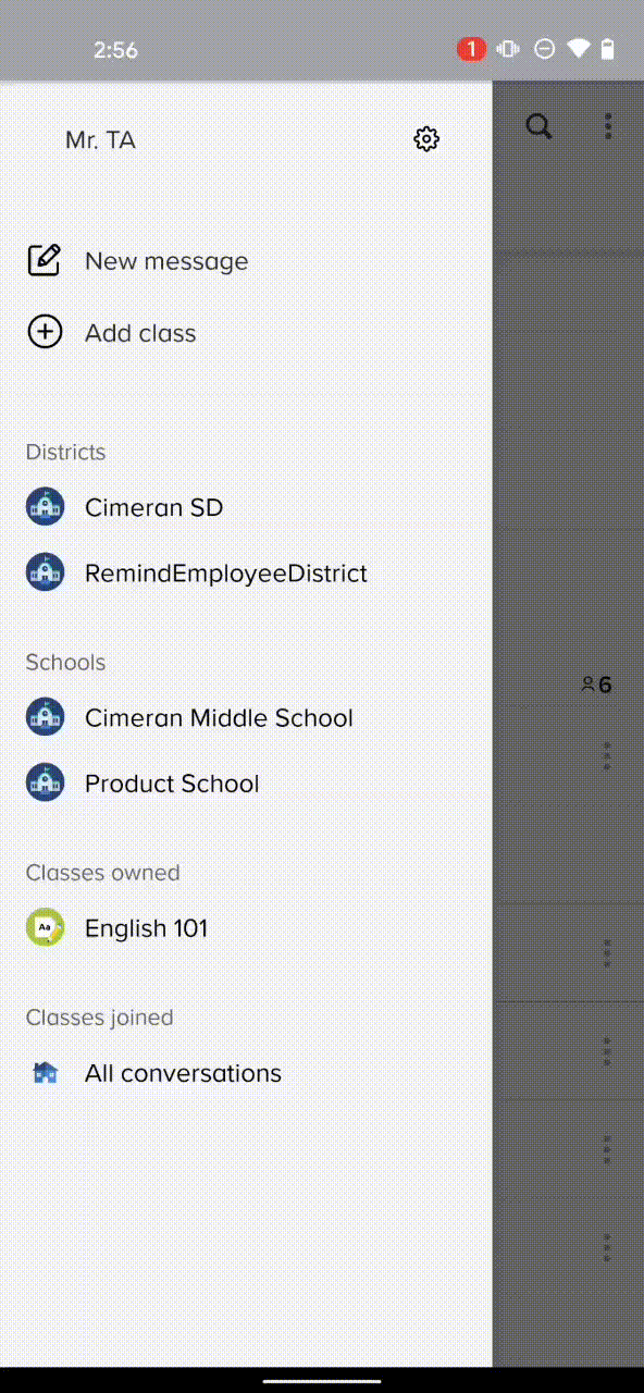 Android gif showing private note being added